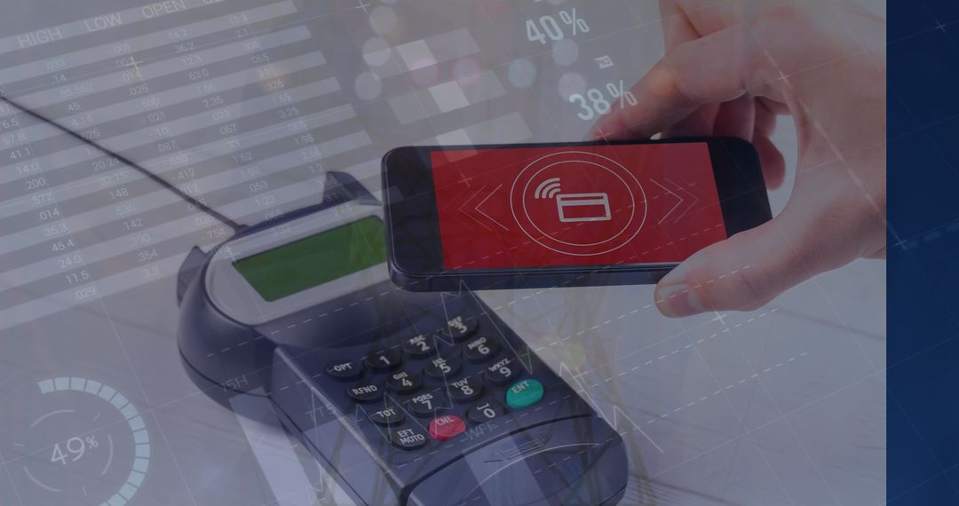 Mobile Payment and Global Business Data Concept