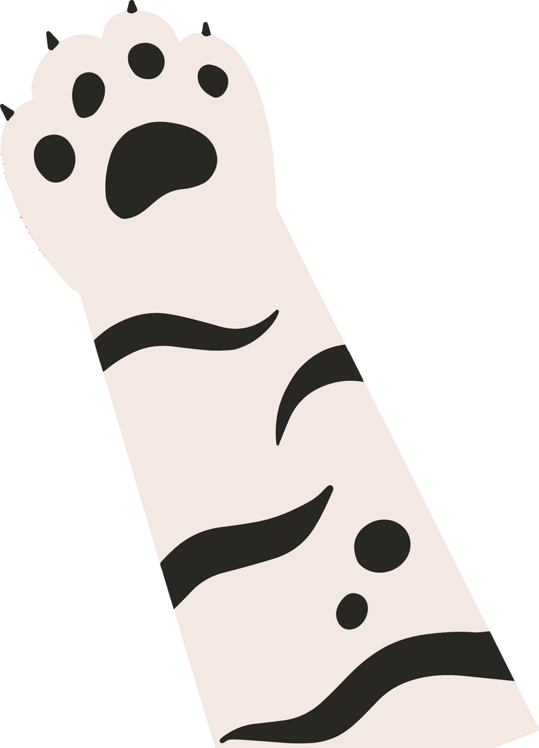 Tiger Paw Print Forelimb Transparent Background Illustration