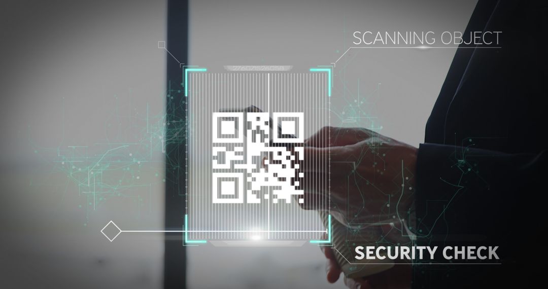 digital qr code scanning with futuristic technology interface - Free Images, Stock Photos and Pictures on Pikwizard.com