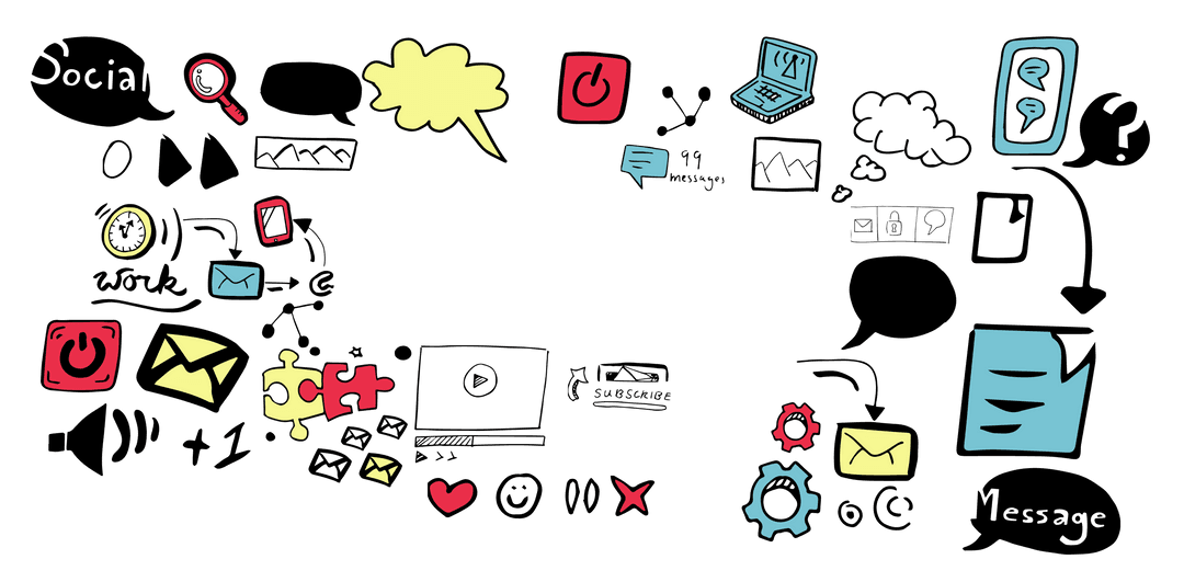 Transparent Social Media Icons with Copy Space