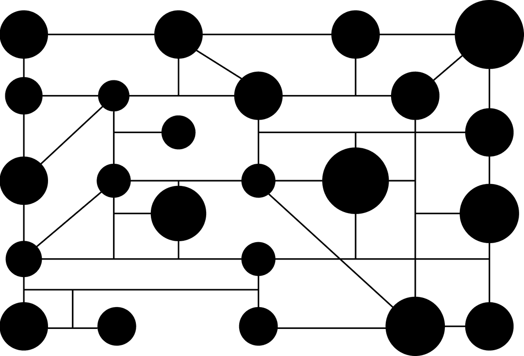 Transparent Molecules Network Abstract Design