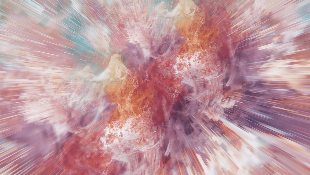 Vibrant Abstract Energy Cloud Explosion in Motion