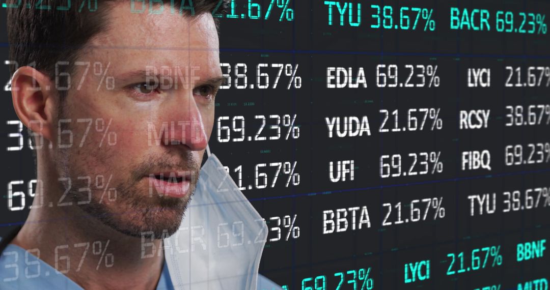 Doctor Analyzing Financial Data Related to Pandemic Impact