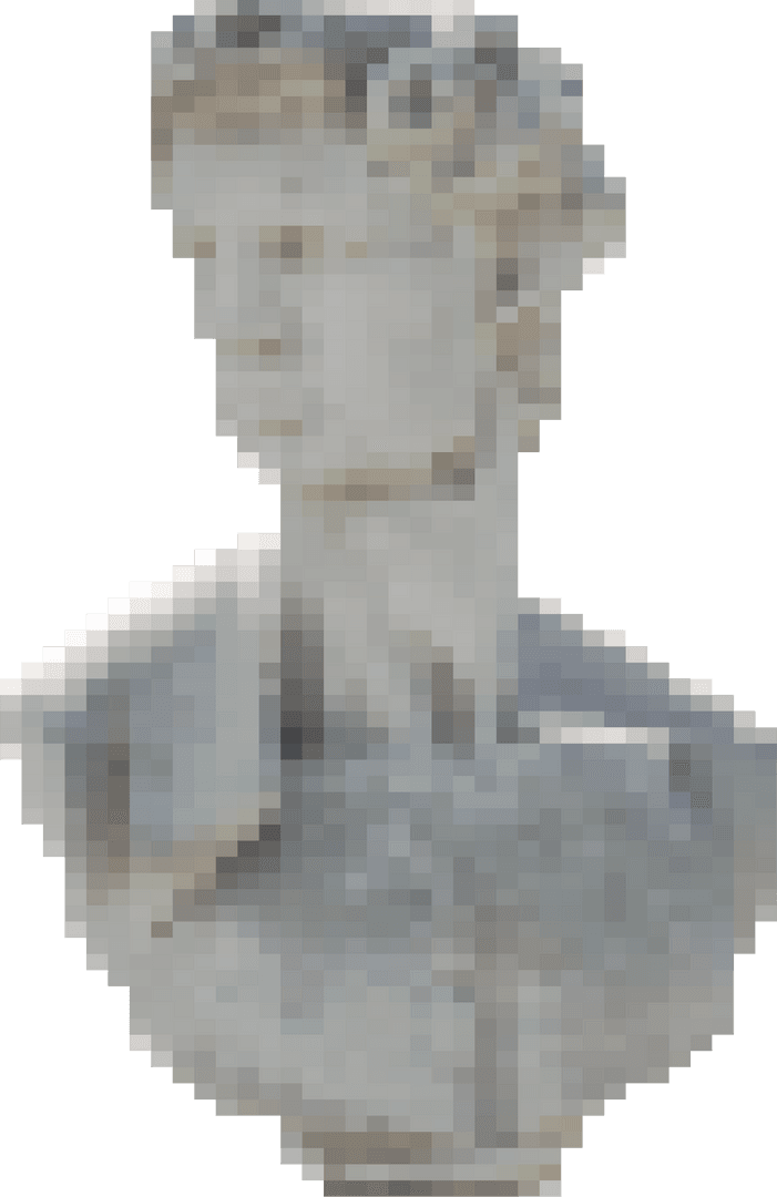 Classical Marble Bust Sculpture on Transparent Background