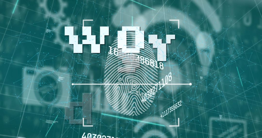 Digital Fingerprint in Futuristic Cyber Space Concept