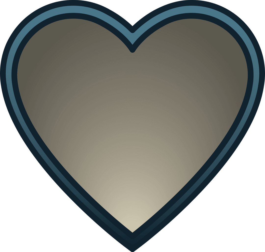 Digital Heart Symbol on Transparent Background