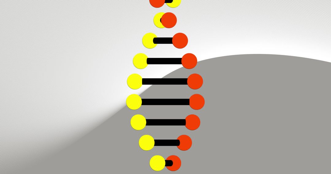 Digitally Rendered DNA Strand with Modern Abstract Design