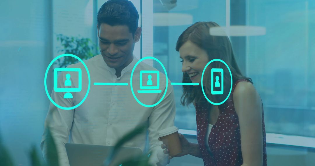 Coworkers Collaborating on Modern Digital Project