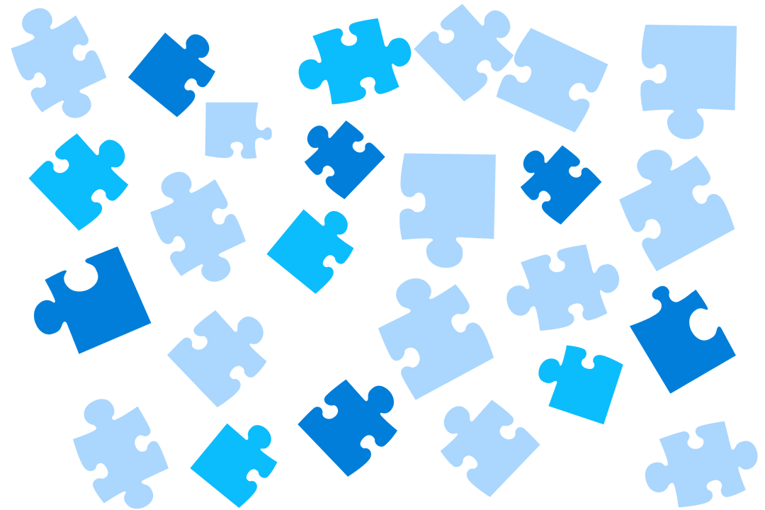 Floating Blue Jigsaw Puzzle Pieces on Transparent Background - Download Free Stock Images Pikwizard.com