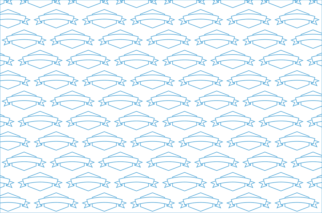 Seamless Blue Ribbon Banner Pattern on Transparent Background
