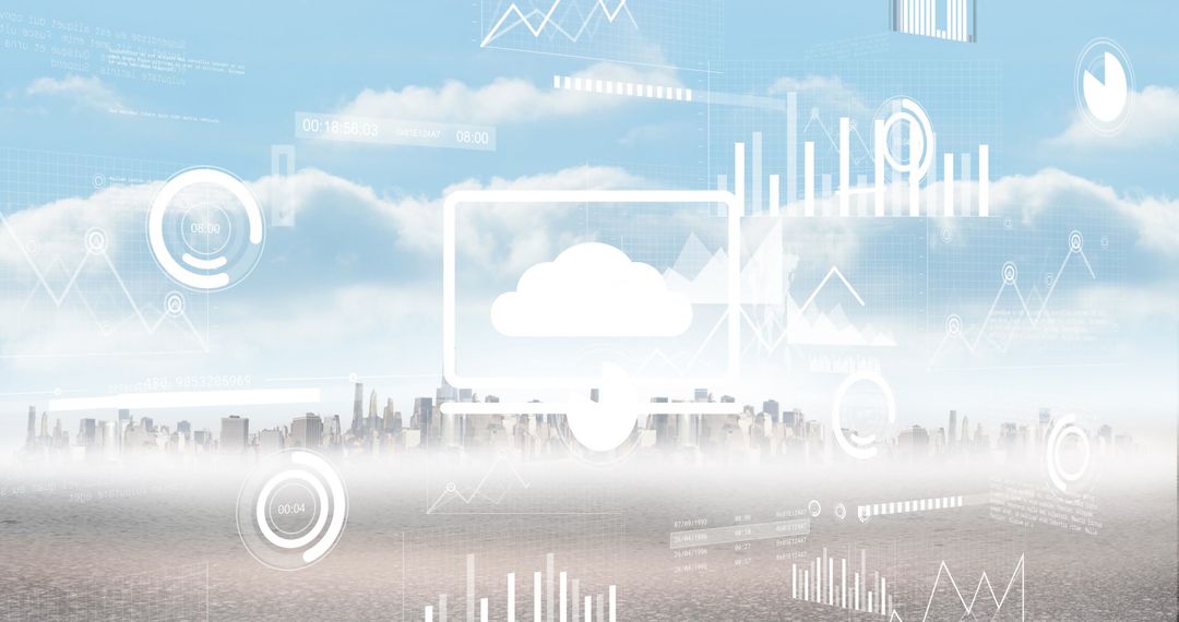 Digital Interfaces with Graphs Pivot Through Cityscape