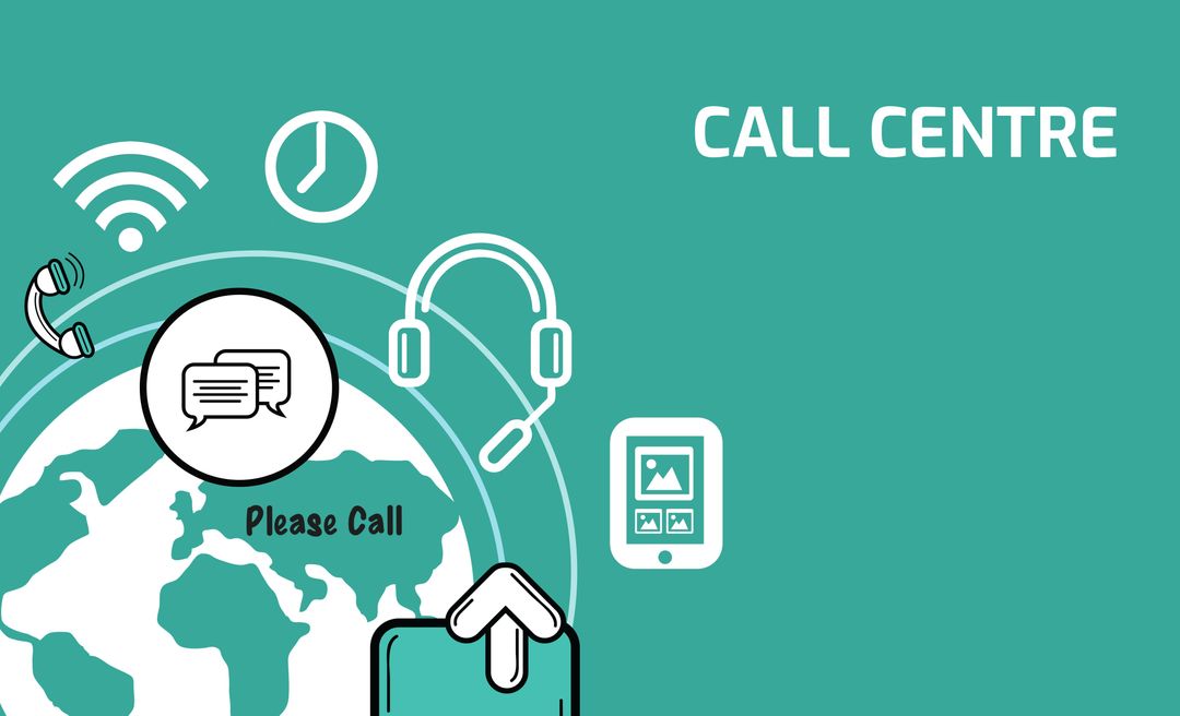 Global Customer Support Concept with Communication Icons