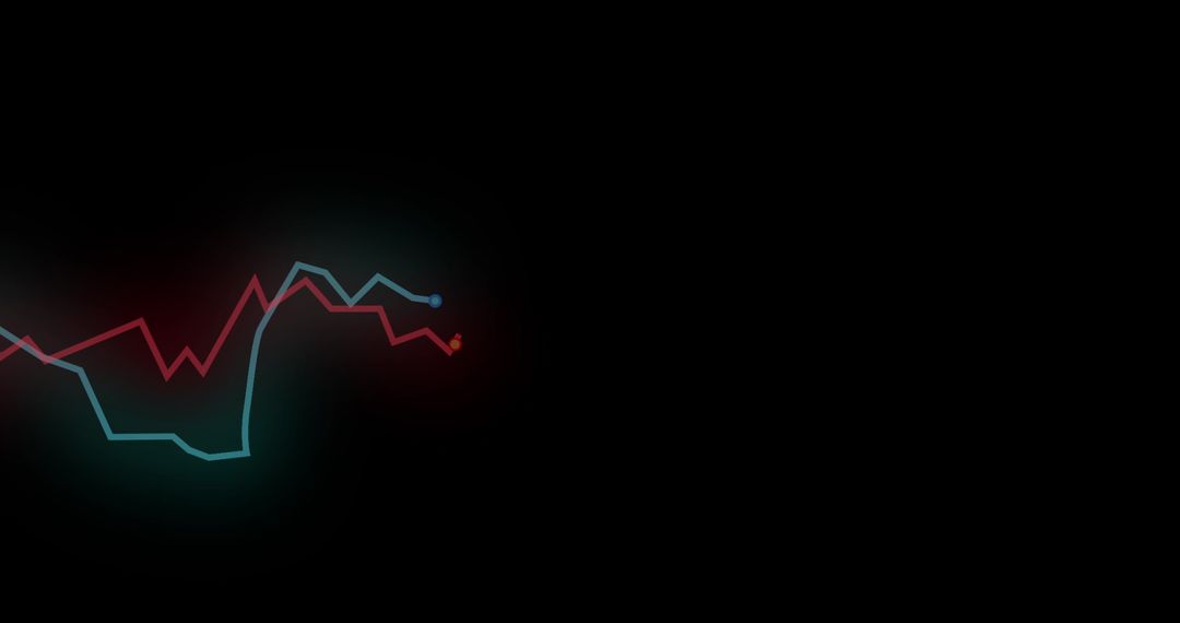 Financial Data Analysis on Black Background with Graphs