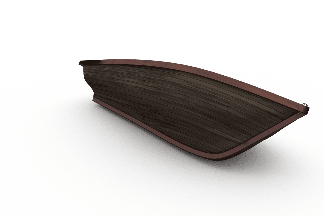Wooden Boat on Transparent Background Illustration