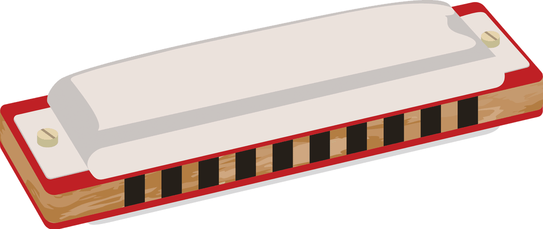 Harmonica on Transparent Background Isolated as Music Icon
