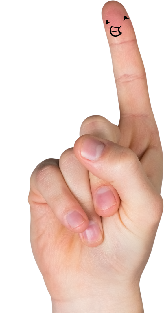 Transparent Hand with Smiling Face on Finger - Download Free Stock Images Pikwizard.com