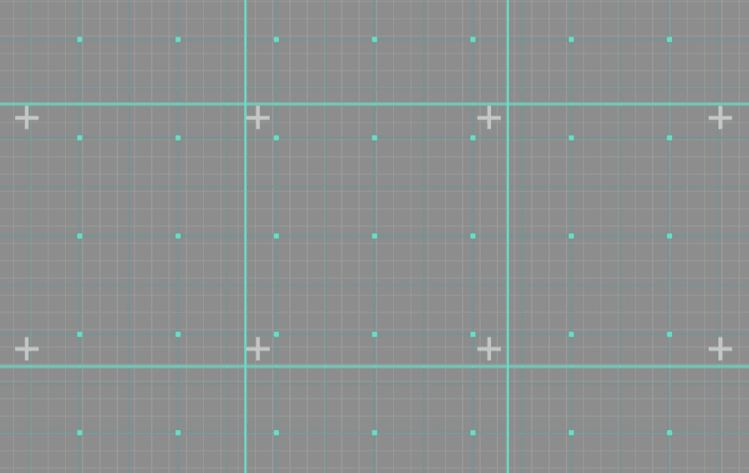 Transparent Digital Grid Pattern with Blue Accents on Gray