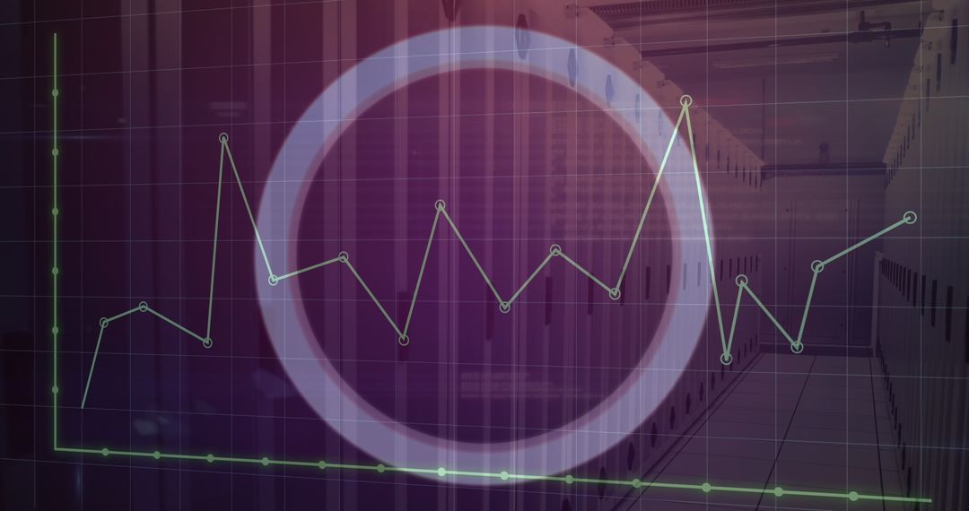 Abstract Digital Charts Representing Network and Data Analysis