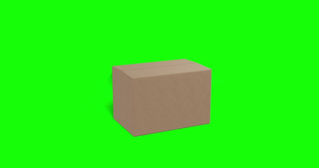 Cardboard Box Opening on Green Screen