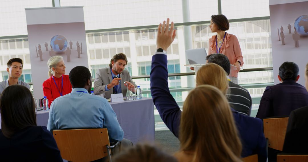 Business Seminar Speaker Engaging with Diverse Audience