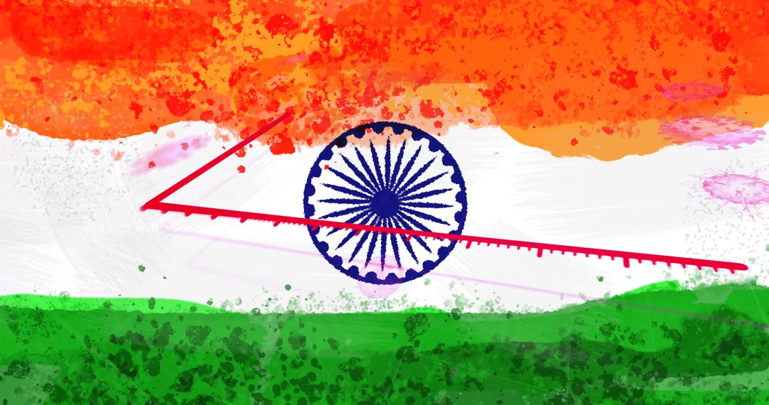 Illustrative Indian Flag with Pandemic Statistics - Free Images, Stock Photos and Pictures on Pikwizard.com