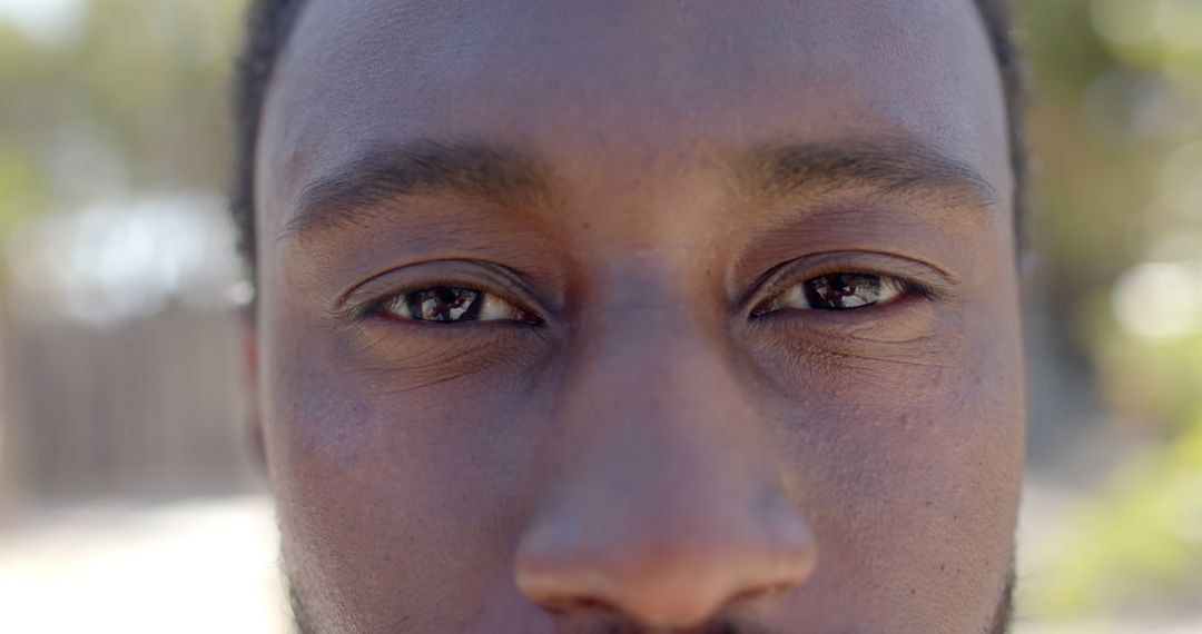 Close-Up of African American Man's Eyes Showing Focus and Determination - Free Images, Stock Photos and Pictures on Pikwizard.com