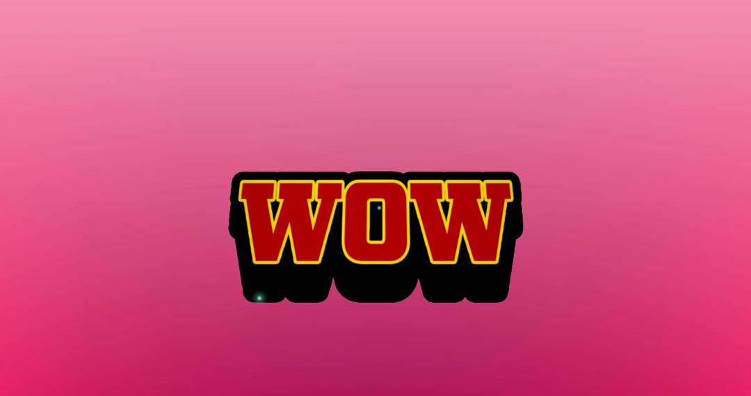 Versatile WOW Text Background on Gradient Pink
