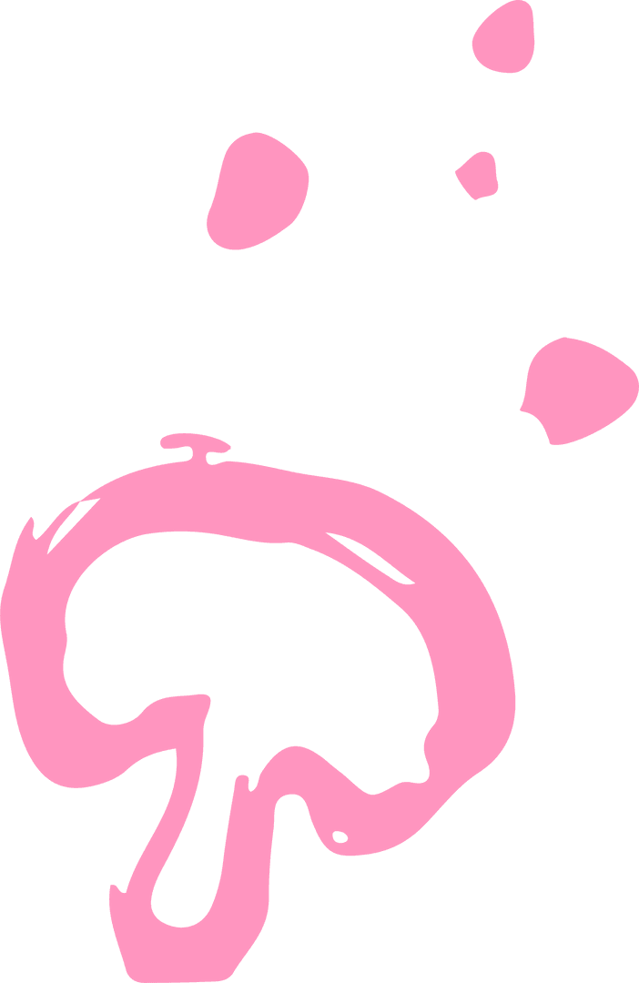 Transparent Background Abstract Pink Paint Splash Design