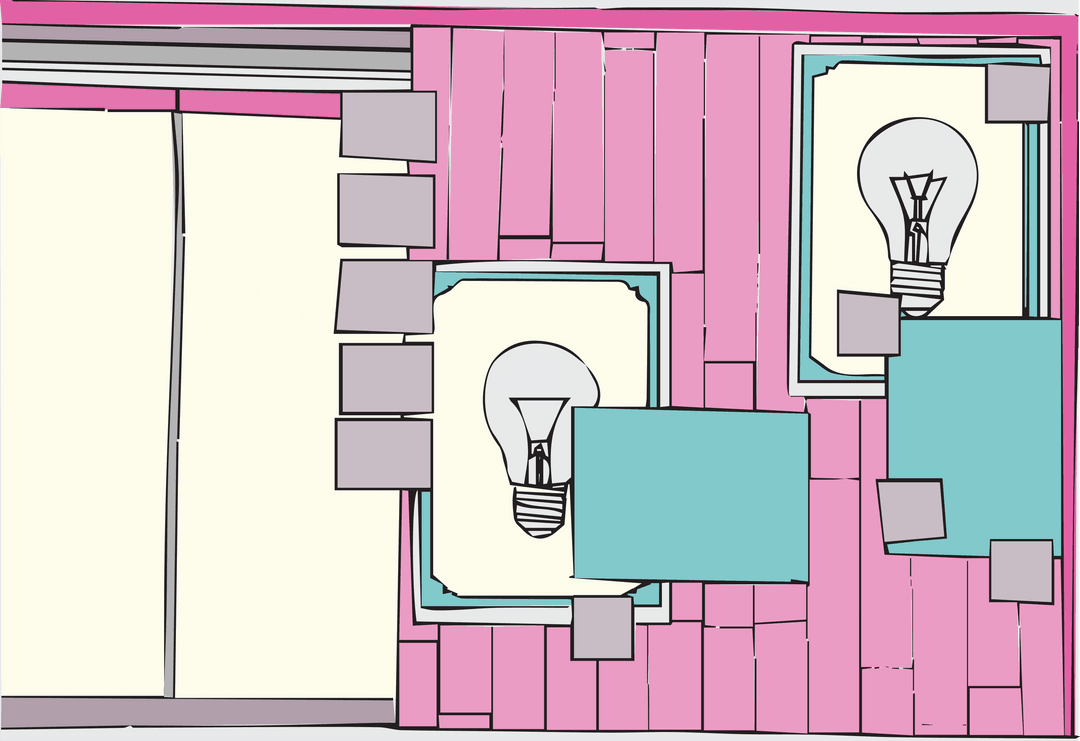 Creative Office Design with Transparent Light Bulb Artworks