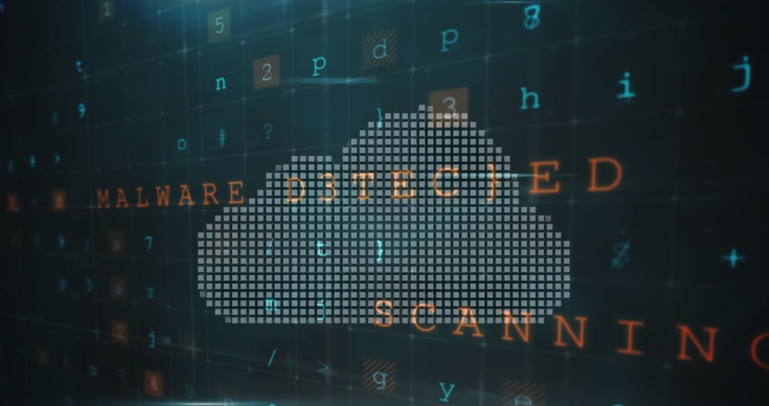 Digital Security Screen Shows Malware Alarm with Active Threat Scan