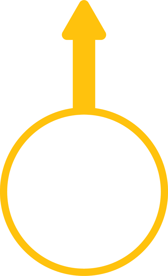 Yellow Circle with Upward Arrow Transparent Illustration