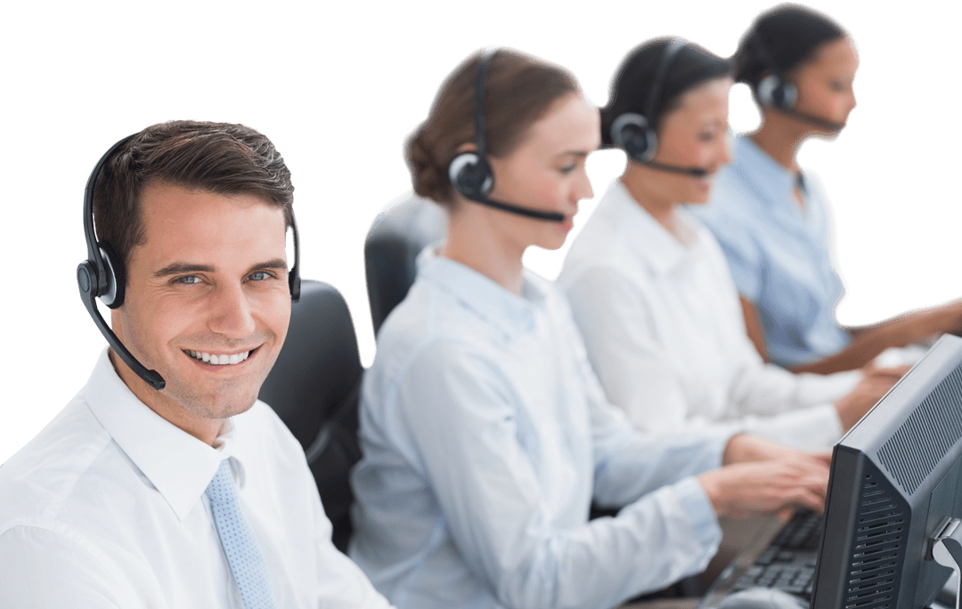 Transparent Multicultural Call Center Team in Professional Environment - Download Free Stock Images Pikwizard.com