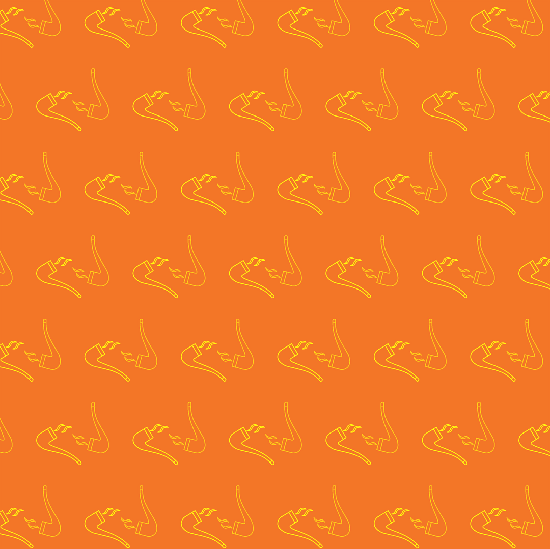 Transparent Geometric Pipe Pattern in Orange Vector Style