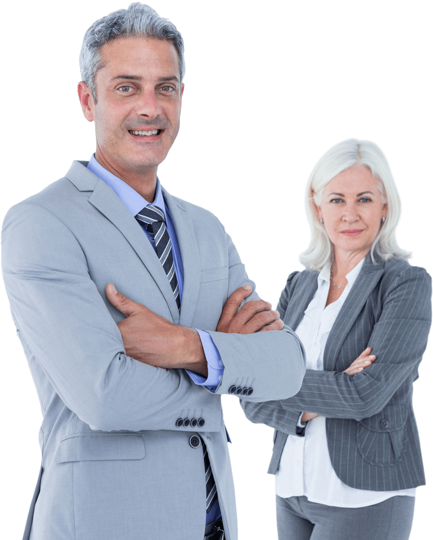 Confident Business Professionals with Transparent Background