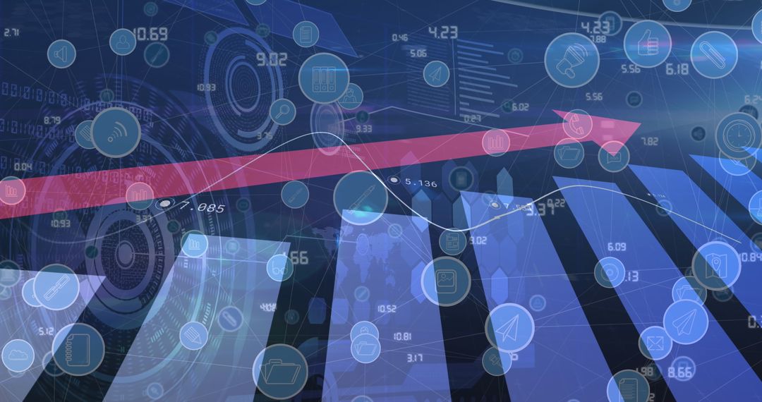 Analysts Discussing Digital Data with Futuristic Interface