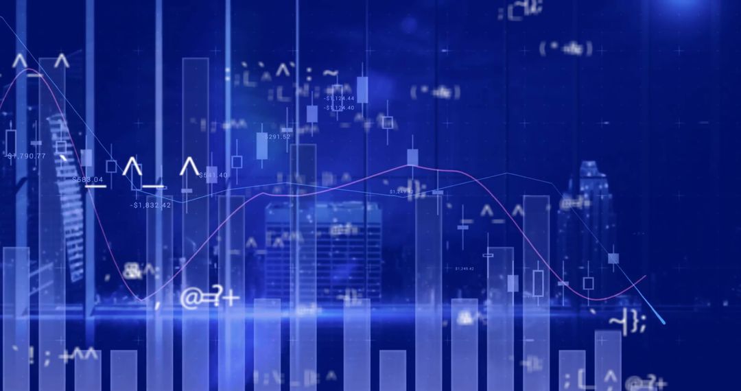 City Horizons Blending with Digital Data Analytics Visualization