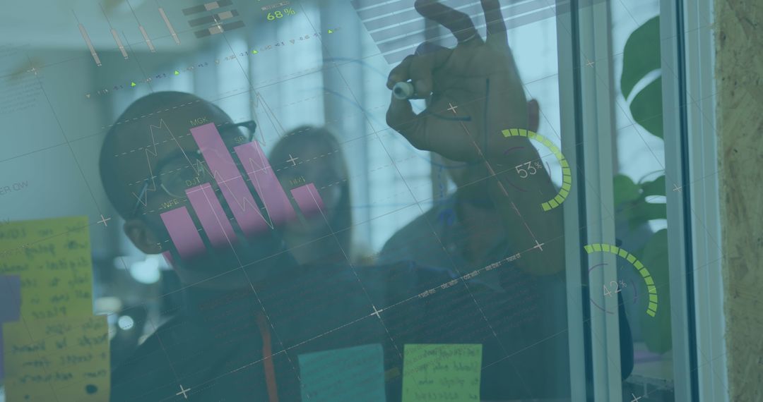 Businessman Presenting Strategy Using Advanced infographics