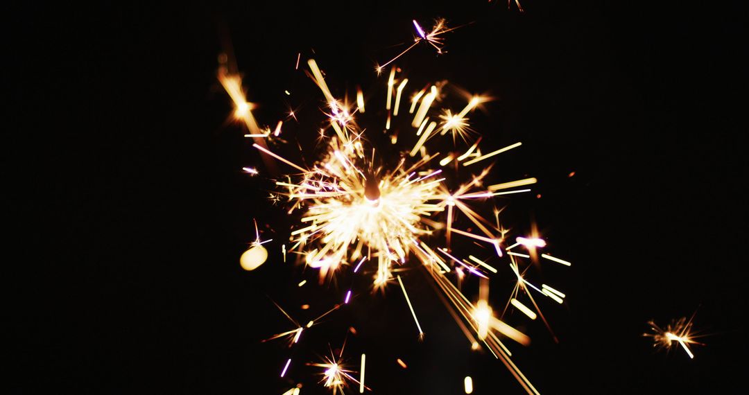Sparkling Party Sparkler on Black Background