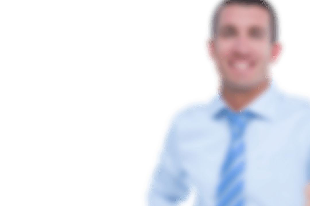 Transparent Blurred Businessman in Confidence Pose