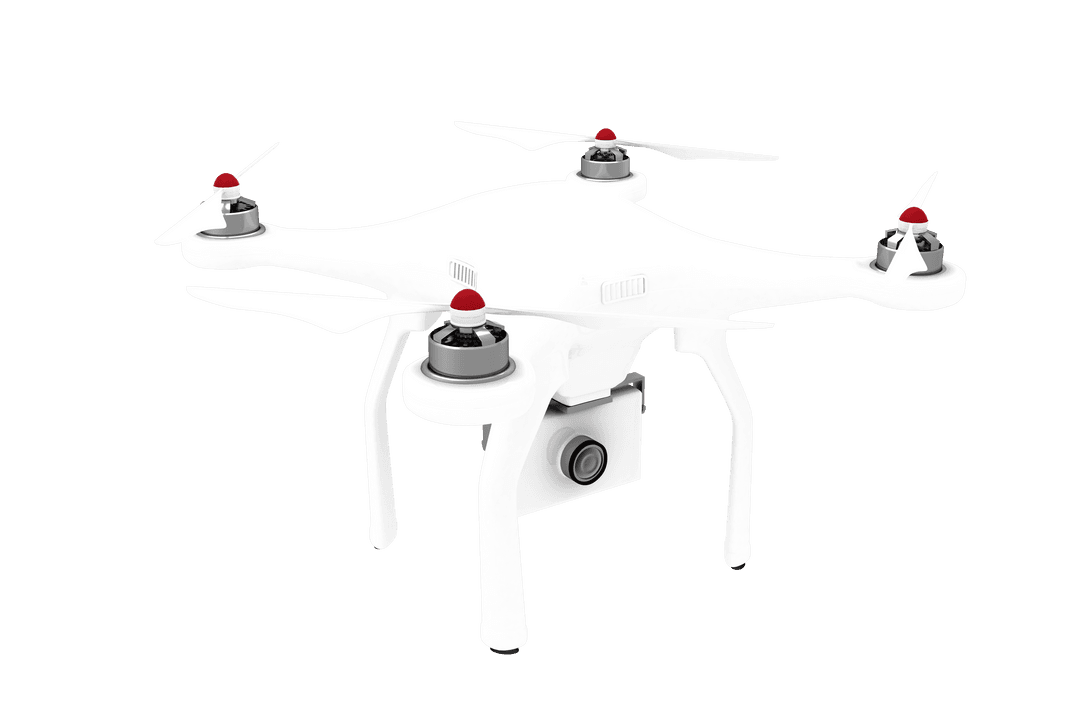 Advanced Drone with Camera on White Background Transparent