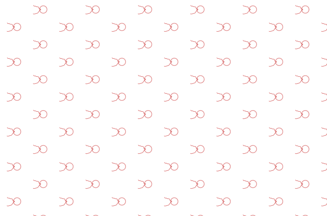 Red Iconic Patterns on Transparent Background