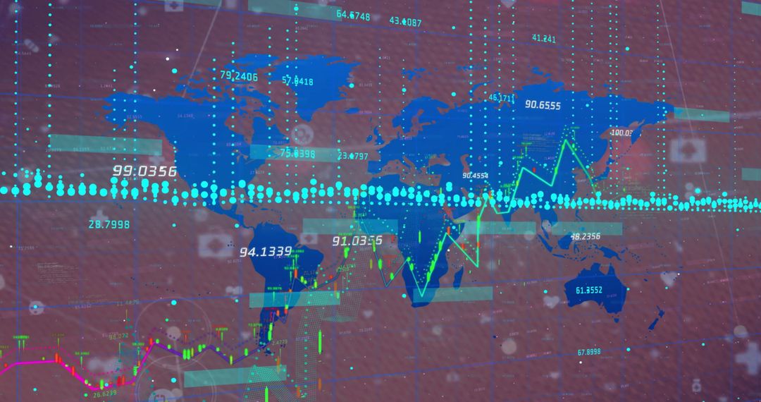 Digital Data and Statistics with Global Financial Concept