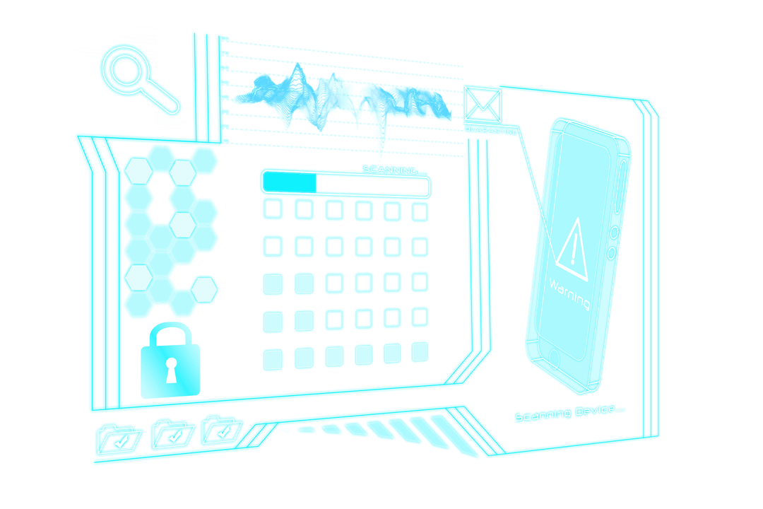 High-Tech Security Interface on Transparent Background - Download Free Stock Images Pikwizard.com