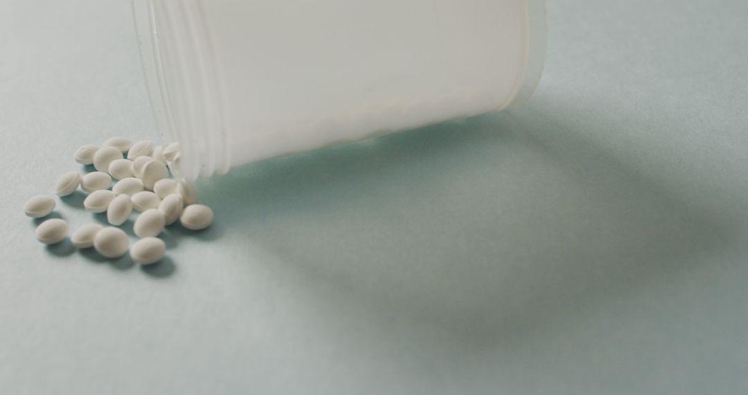 Image of close up of box of white pills on white background - Free Images, Stock Photos and Pictures on Pikwizard.com