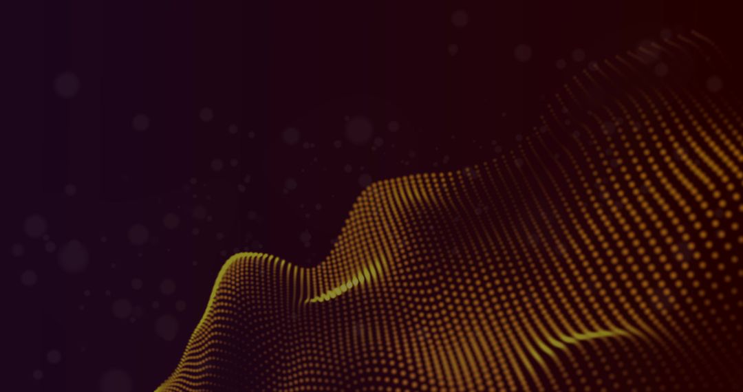 Glowing Orange Mesh Waves on Brown Backdrop