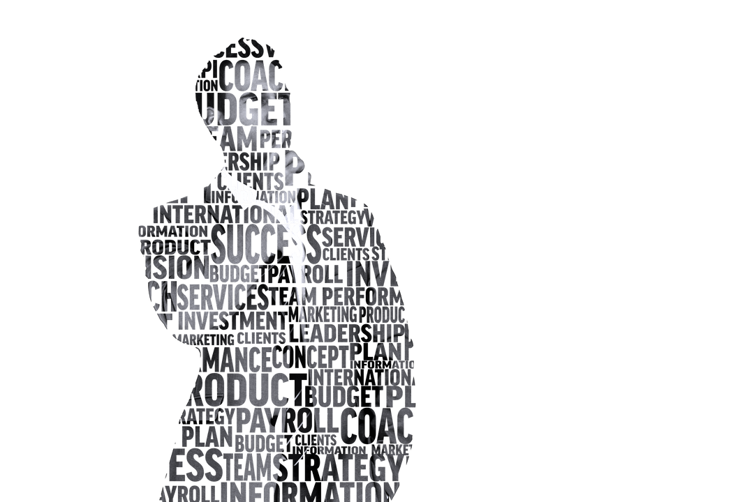 Contemplative Businessman Communicating Transparent Digital Design