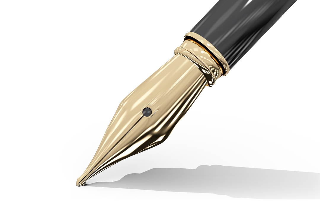 Close-up Transparent Fountain Pen Nib Isolated on White Background - Download Free Stock Images Pikwizard.com