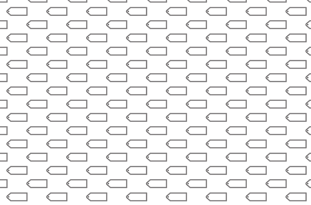Digital Black Gift Labels Pattern on Transparent Background