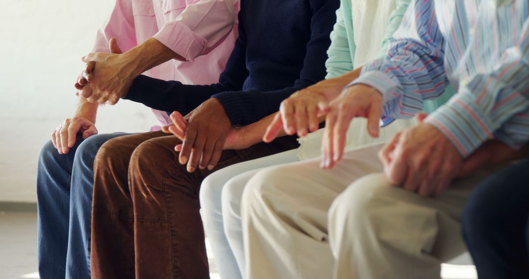 Elderly People Participating in Group Exercise with Seated Hand Movements - Free Images, Stock Photos and Pictures on Pikwizard.com