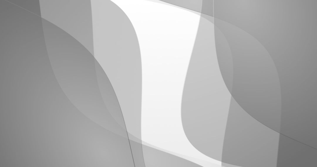 Abstract Grey Waves with Copy Space on White Background